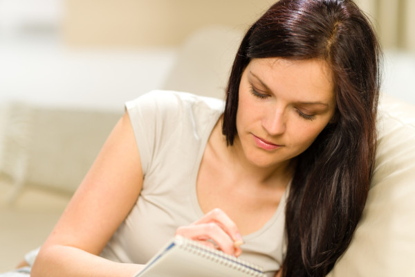 woman writing