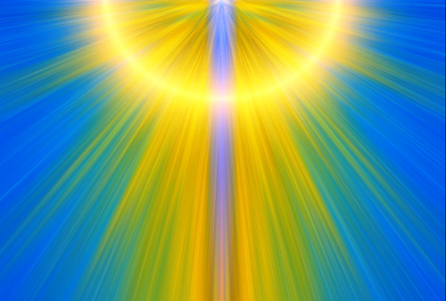 rays of colored light