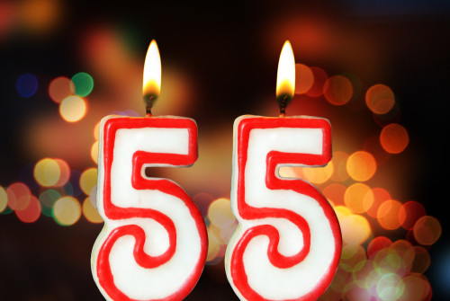 Age 55 birthday candles
