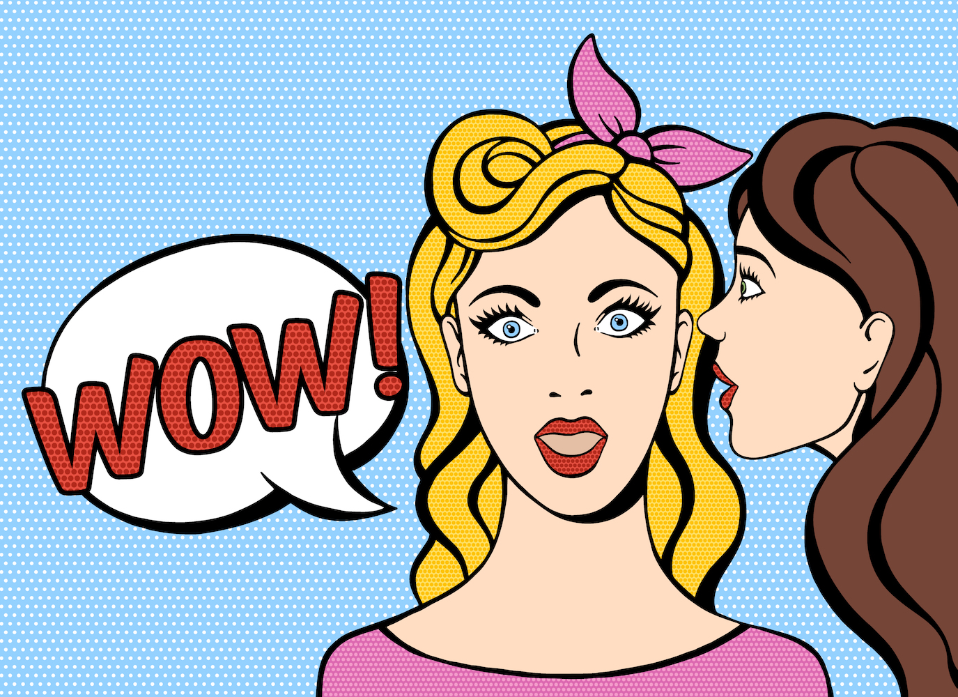 cartoon of women spreading gossip